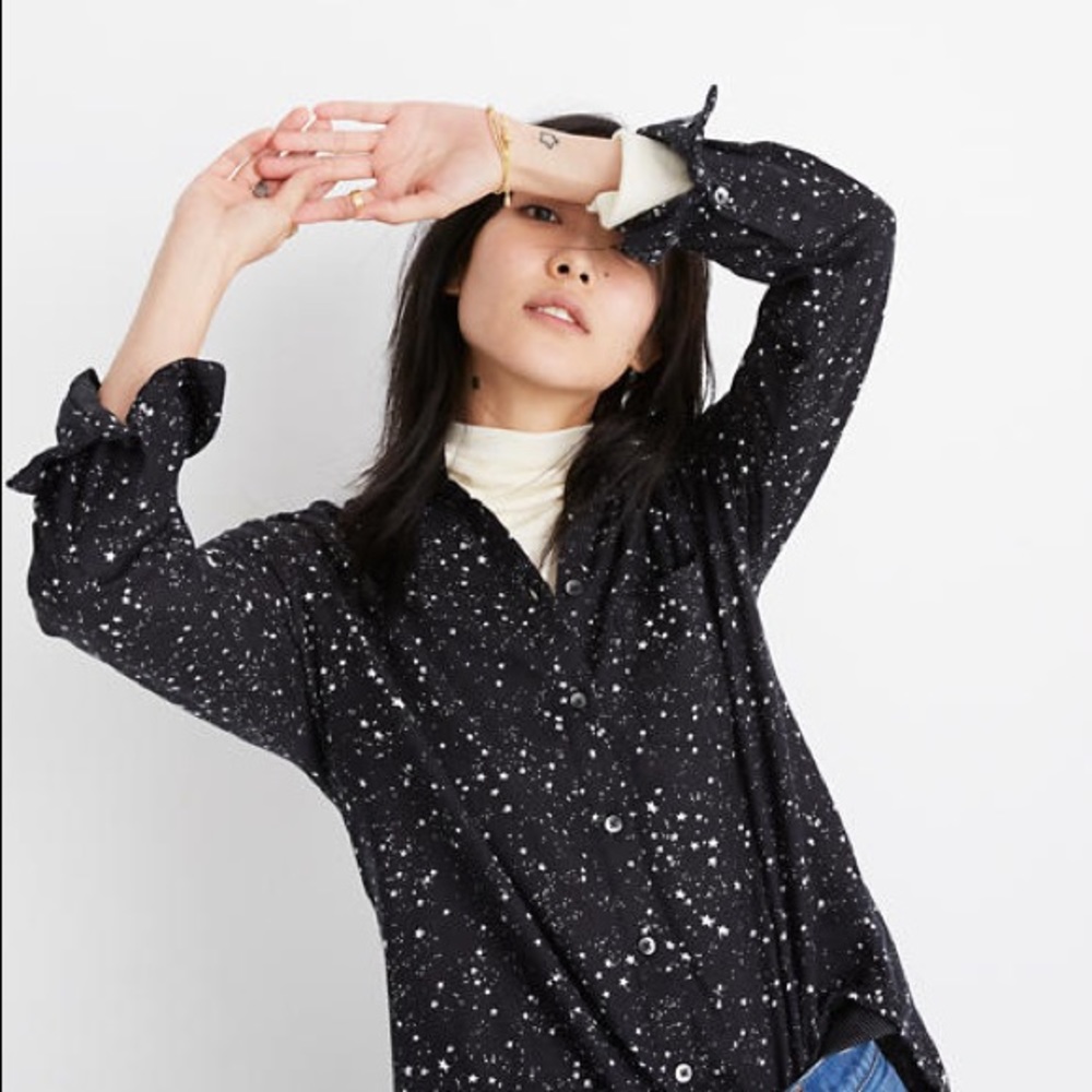 Madewell Oversized Ex-Boyfriend Shirt in Star